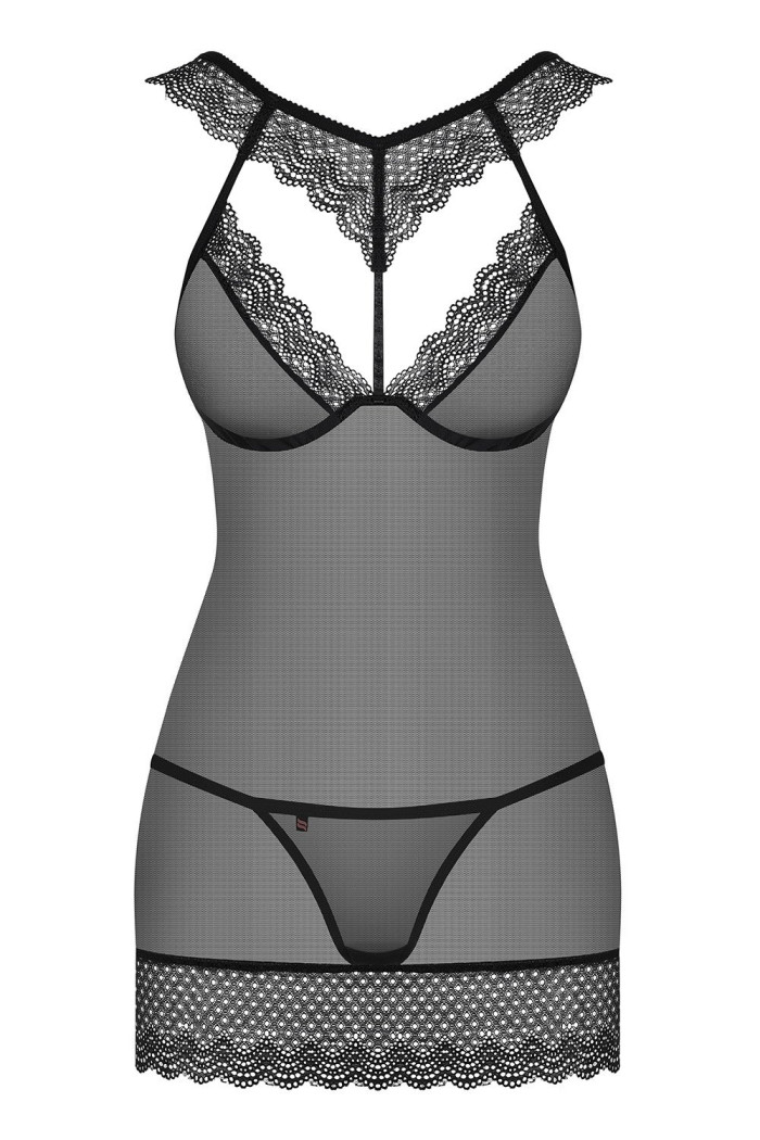 Сорочка со стрингами Obsessive 857-CHE-1