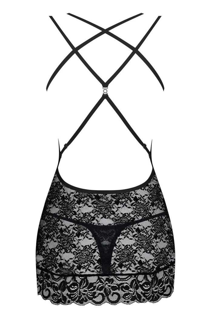 Сорочка со стрингами Obsessive 860-CHE-1