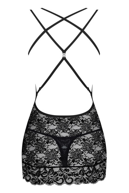 Сорочка со стрингами Obsessive 860-CHE-1