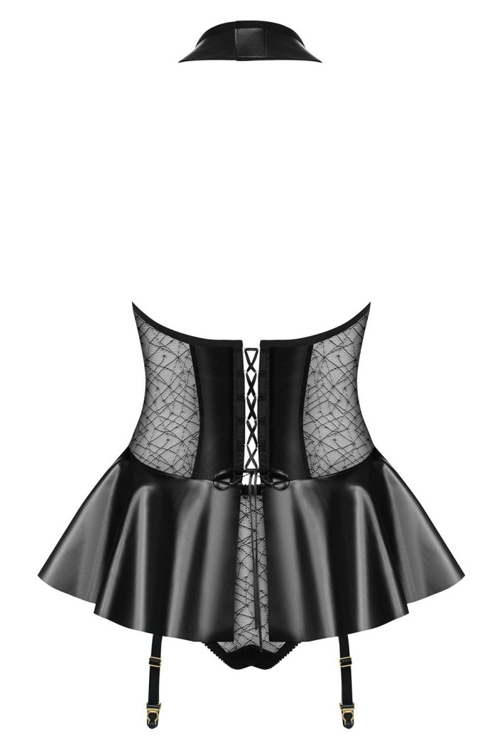 Корсет під шкіру з трусиками Obsessive 859-COR-1