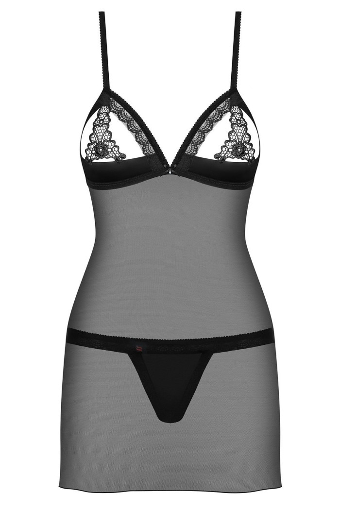 Сорочка с трусиками Obsessive 865-CHE-1 chemise