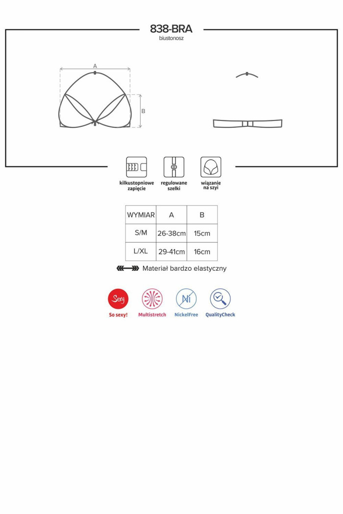 Бюстгальтер мягкий кружевной Obsessive 838-BRA-3