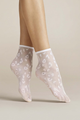Шкарпетки жіночі прозорі з лео принтом Fiore DORIA 8d