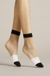 Носочки прозрачные с цветным принтом Fiore BICOLORE 15d