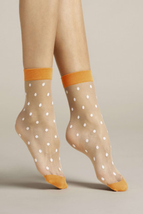 Шкарпетки тонкі прозорі в горошок Fiore PAPAVERO 20d