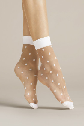 Шкарпетки тонкі прозорі в горошок Fiore PAPAVERO 20d