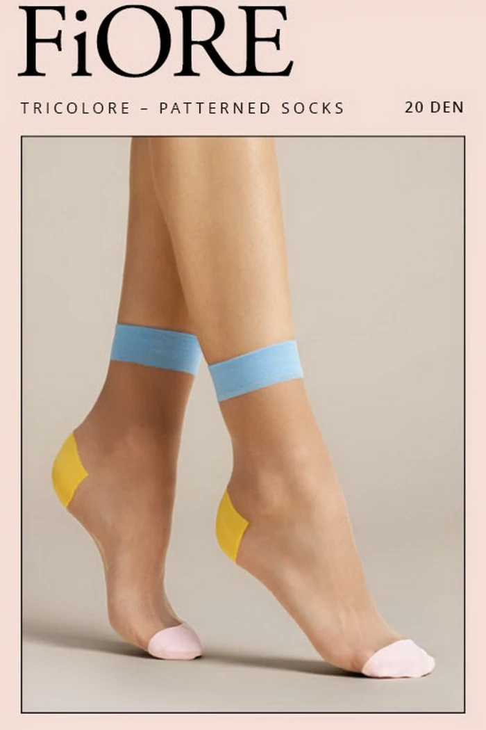 Шкарпетки триколірні Fiore TRICOLORE 20d