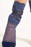 Носки тюль с широким кружевом LEGS L1430 TULLE PIZZO ROSA