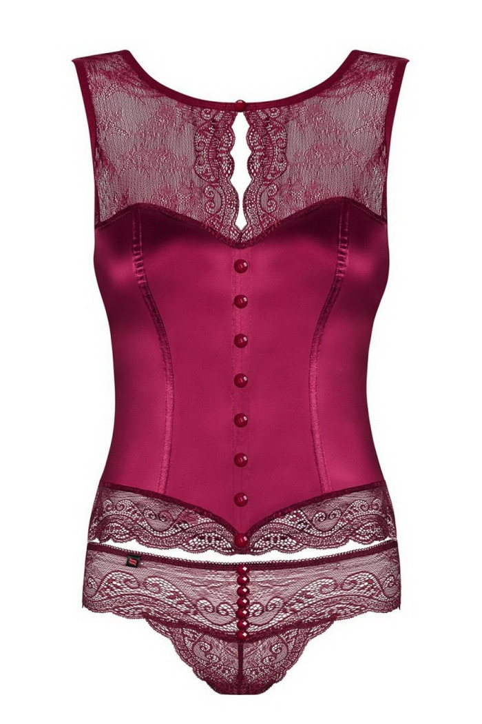 Корсет со шнуровкой и трусиками Obsessive Miamor corset