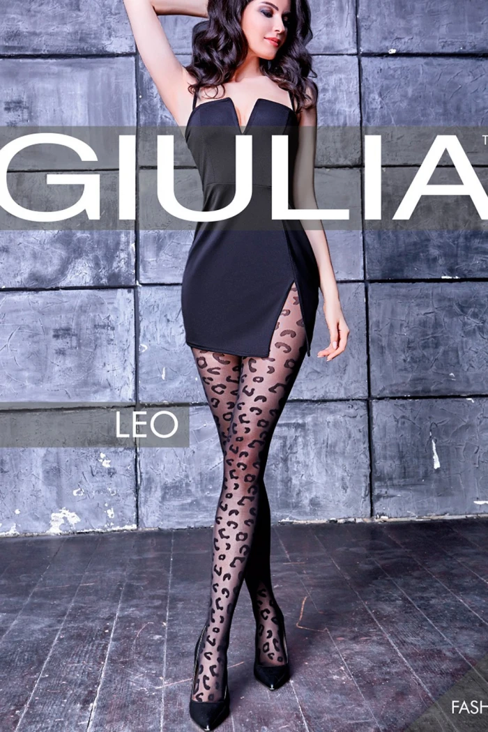 Колготки с леопардовым принтом Giulia LEO 01