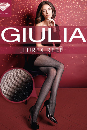 Колготки блестящие с люрексом GIULIA Lurex Rete 40