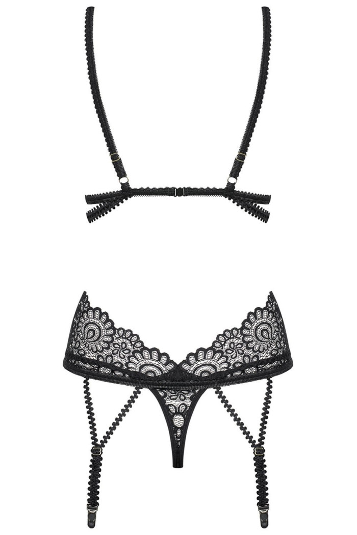 Корсет с пажами для чулок Obsessive Mixty corset