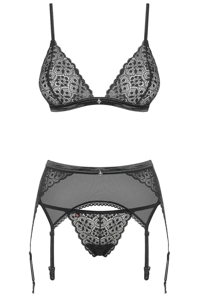 Комплект с поясом для чулок Obsessive Shibu set