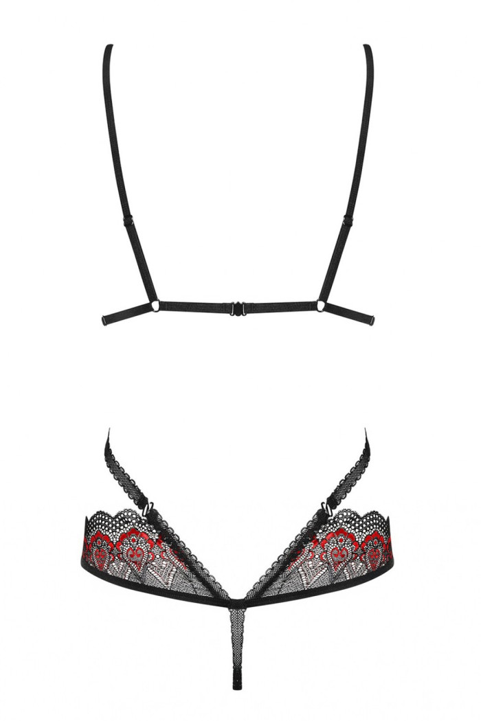 Боди кружевное открытое Obsessive Megies