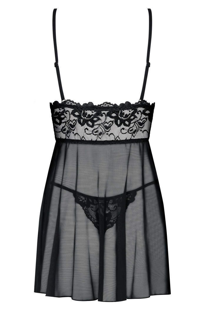 Сорочка с кружевным лифом Obsessive Idillia babydoll