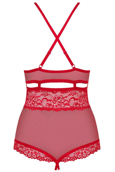 Боди с вырезом Obsessive 838-TED-3