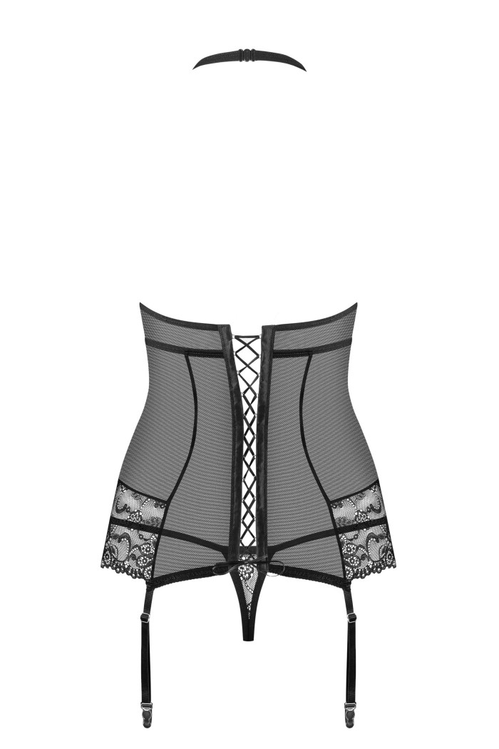 Корсет з трусиками-стрінг Obsessive 838-COR-1