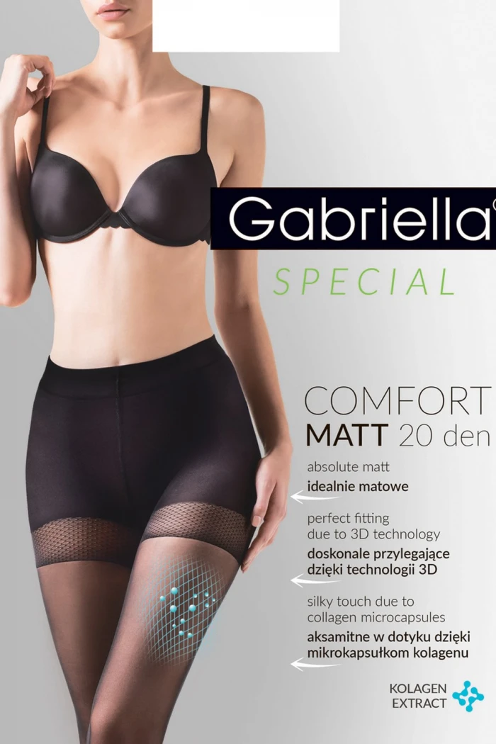 Колготки з ущільненими шортиками Gabriella Comfort Matt 20