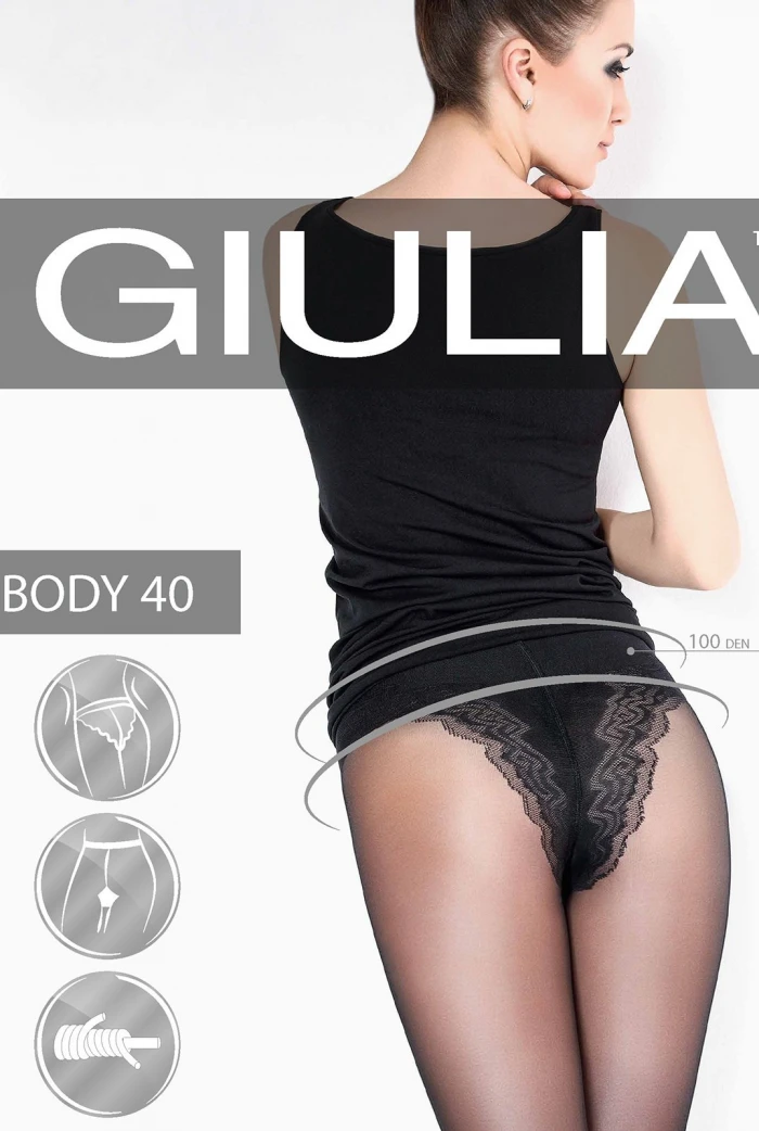 Колготки з коригуючими трусиками Giulia Body 40