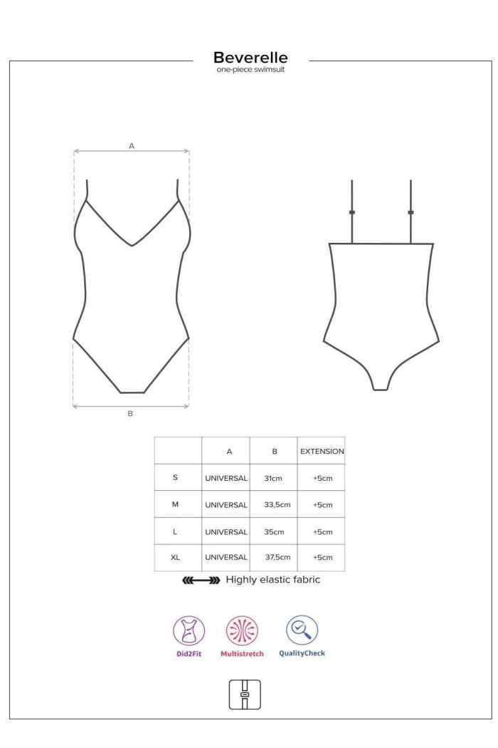 Купальник цельный со шнуровкой Obsessive Beverelle