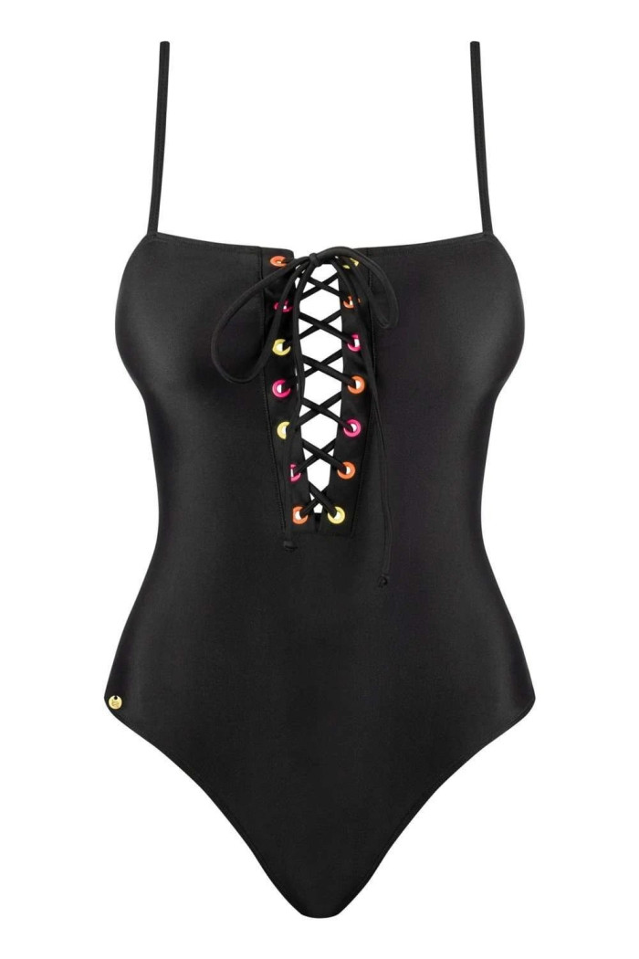 Купальник цельный со шнуровкой Obsessive Beverelle