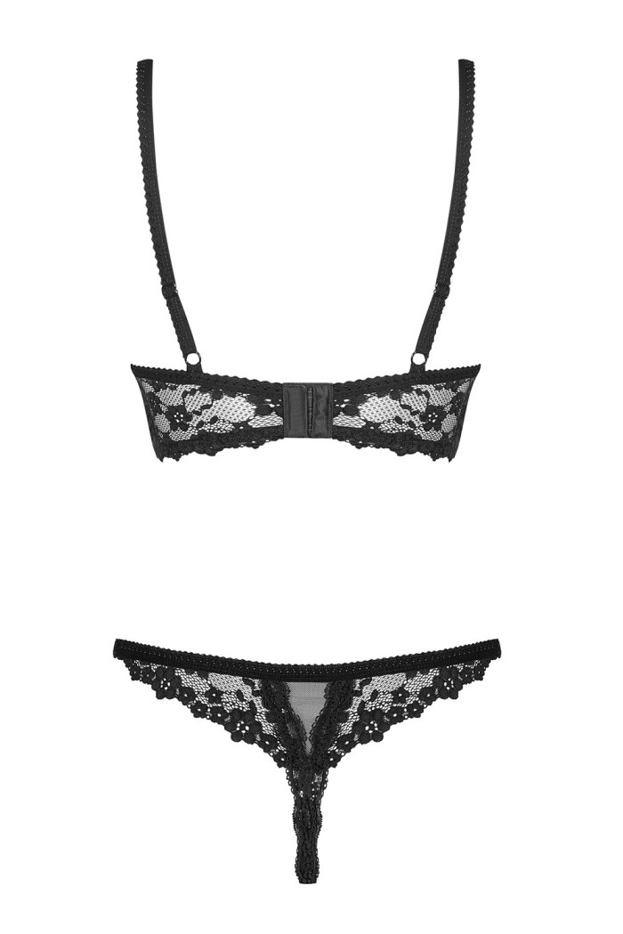 Комплект з відкритим бюстом і трусиками Obsessive Letica set otwarte