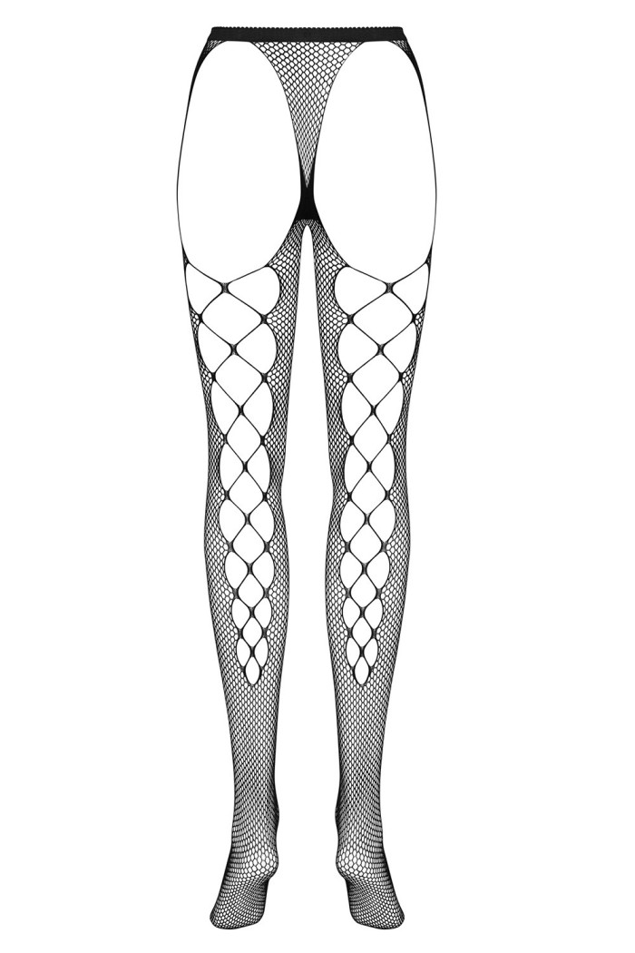 Колготки в крупную сетку с вырезами Obsessive S233