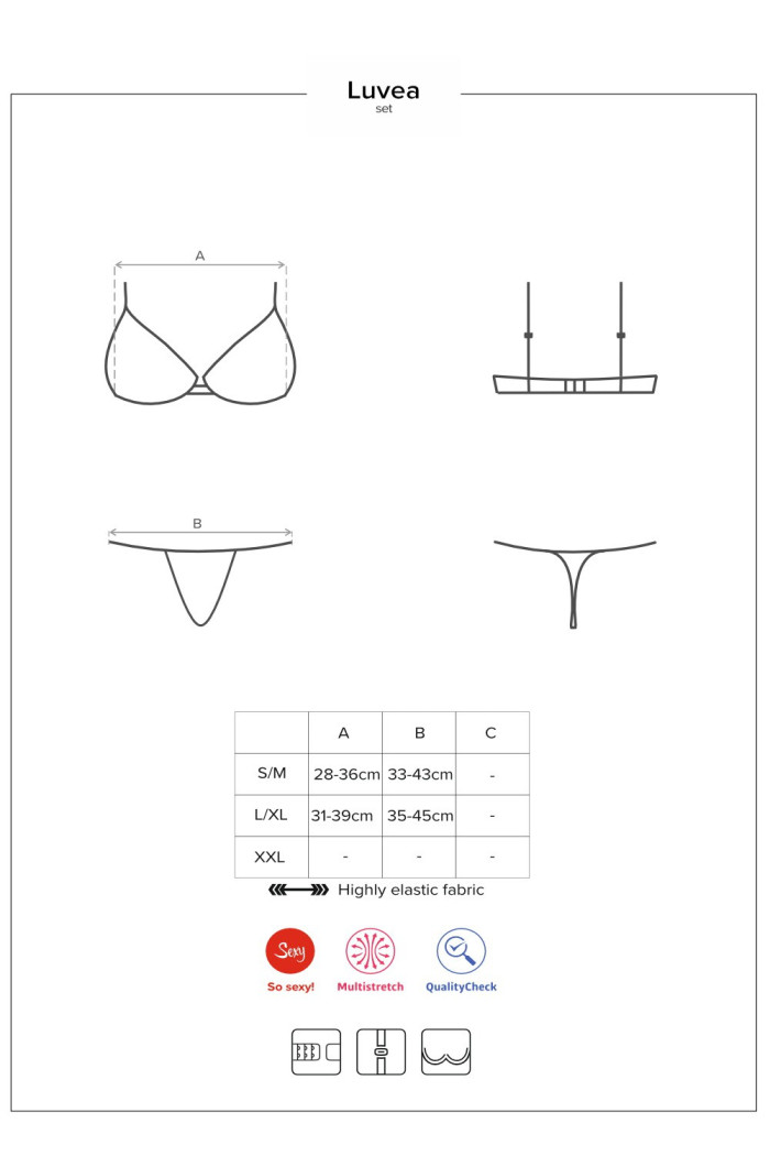 Комплект кружевной Obsessive Luvae set