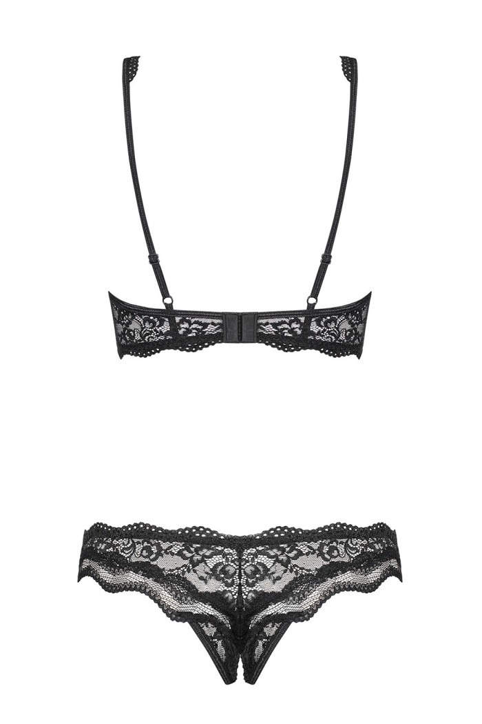 Комплект з відкритим бюстом і трусиками Obsessive Luvae set otwarty