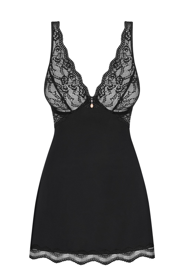 Комбинация с кружевным лифом Obsessive Luvae babydoll