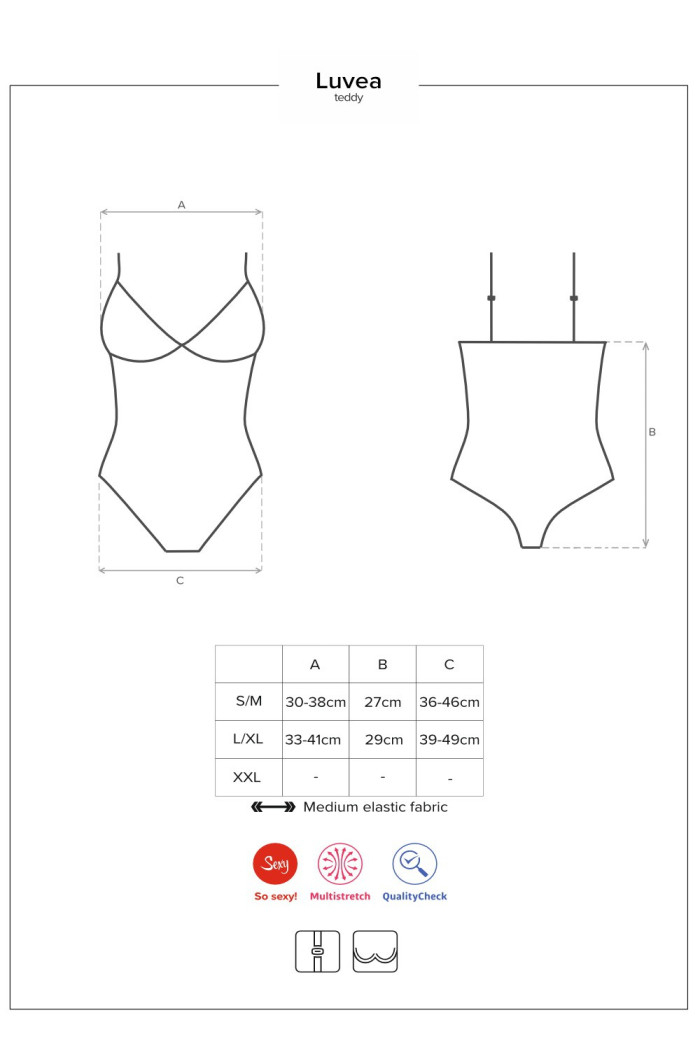 Боди с кружевом Obsessive Luvae