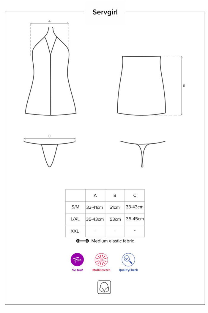 Мереживний костюм Покоївки Obsessive Servgirl costume