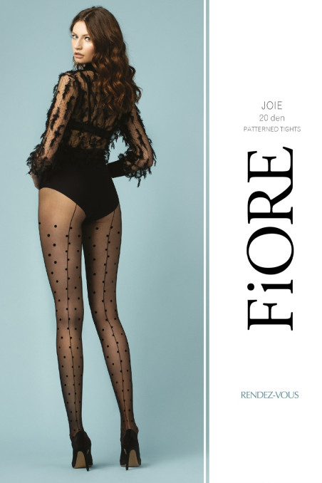 Колготки зі стрілкою-швом і горошком Fiore JOIE 20 den