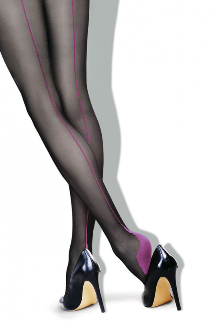Колготки з ліловим швом Lores Riga Lilla 20d