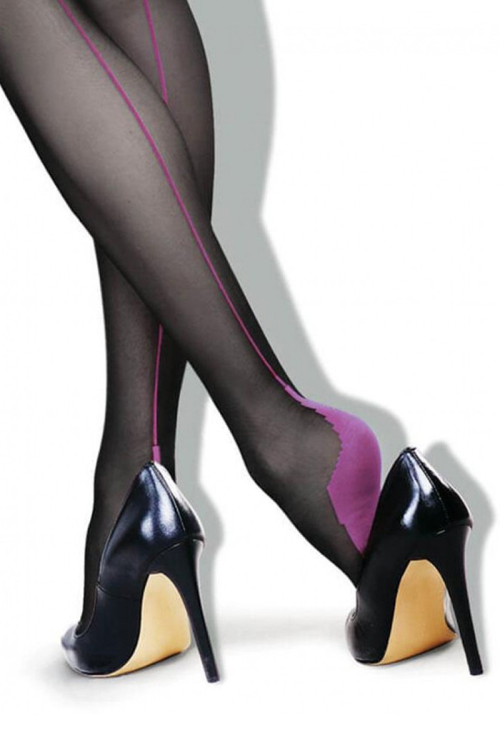 Колготки з ліловим швом Lores Riga Lilla 20d