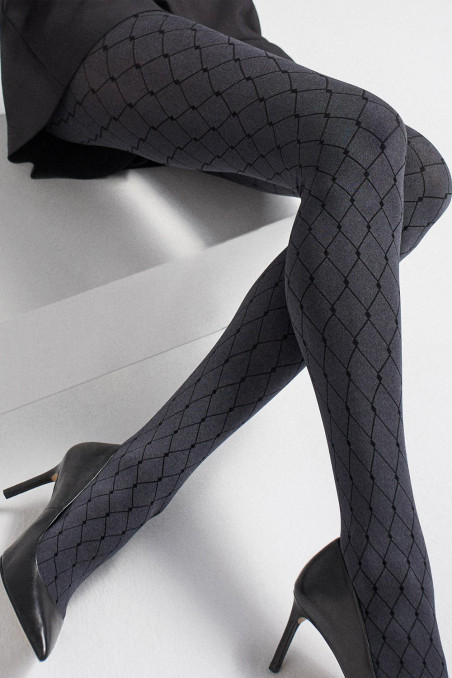 Колготки з геометричним візерунком Marilyn INTENSE T02