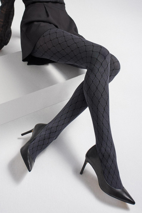 Колготки з геометричним візерунком Marilyn INTENSE T02
