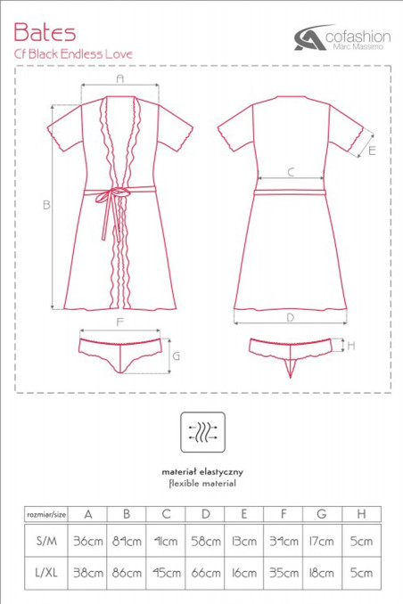 Халатик прозорий з трусиками Cofashion Bates