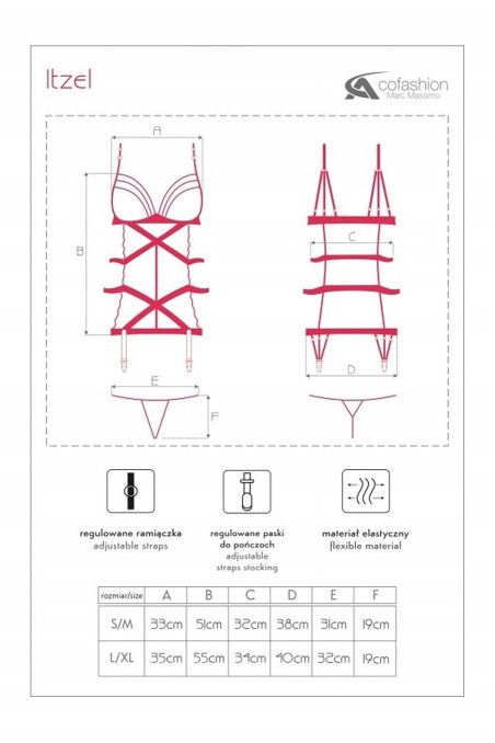 Комплект корсет і трусики Cofashion Itzel
