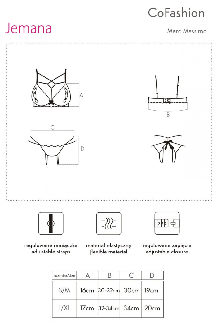 Комплект ажурный с пикантными вырезами Cofashion Jemana