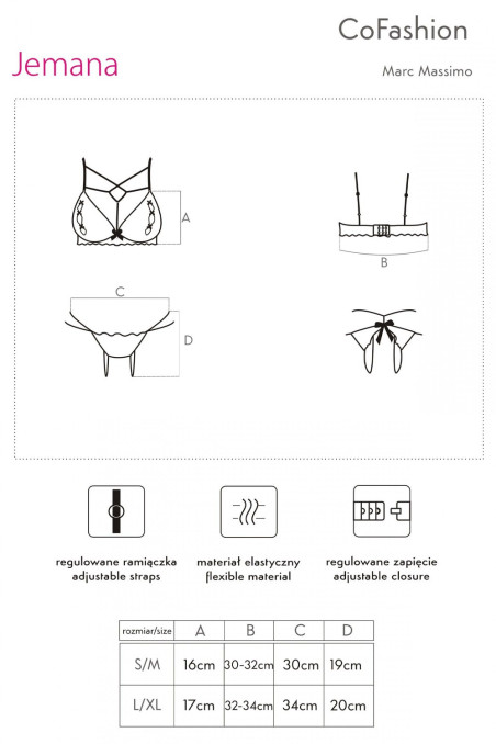 Комплект ажурный с пикантными вырезами Cofashion Jemana