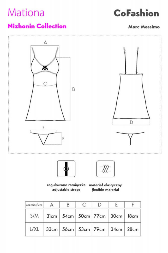 Прозорий пеньюар з трусиками Cofashion Mationa