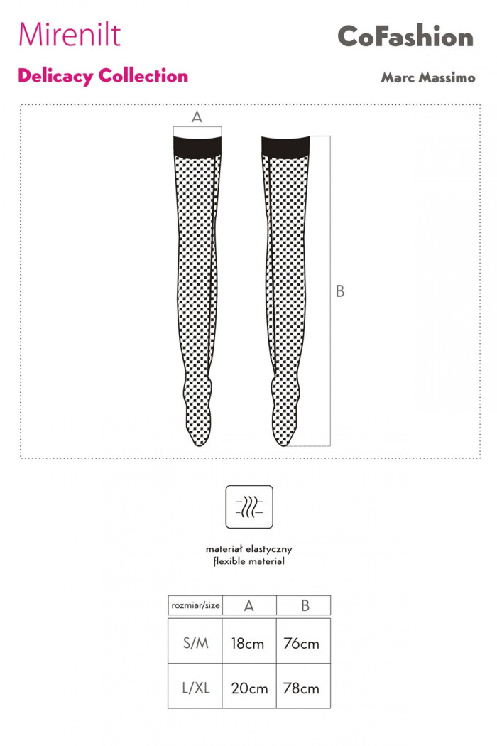 Чулки-сетка под пояс Cofashion Mirenilt