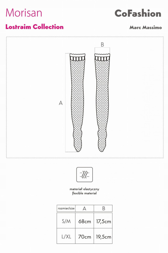 Панчохи під пояс з оригінальною коронкою Cofashion Morisan