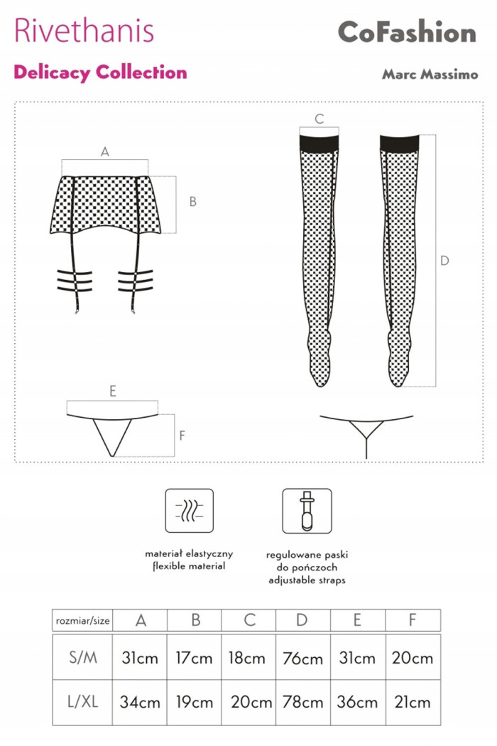 Пояс с трусиками и чулками Cofashion Rivethanis