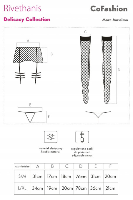 Пояс с трусиками и чулками Cofashion Rivethanis