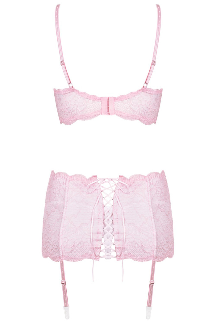 Комплект з широким поясом для панчіх Obsessive Girlly Set