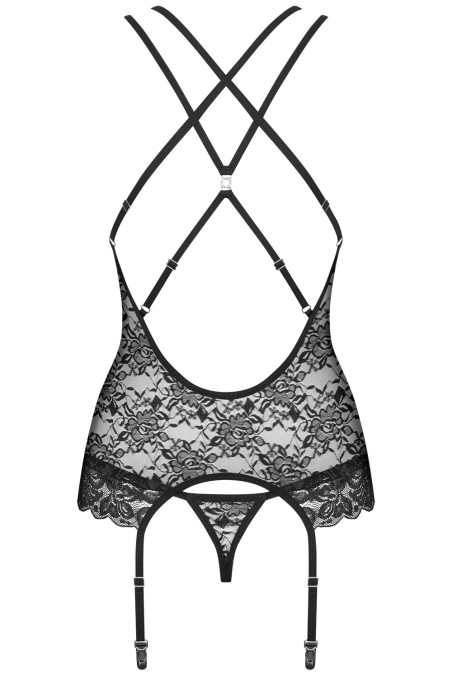 Корсет с трусиками-стринг Obsessive 860-COR-1