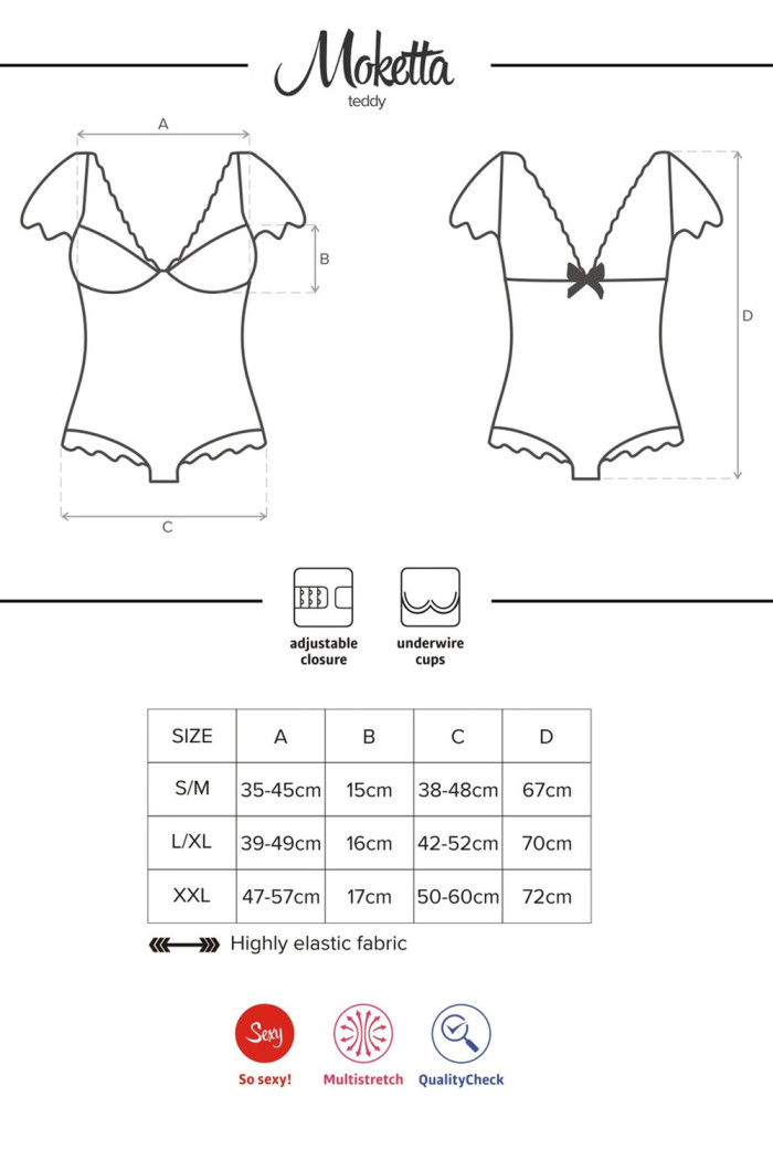 Боді жіноче Obsessive Moketta