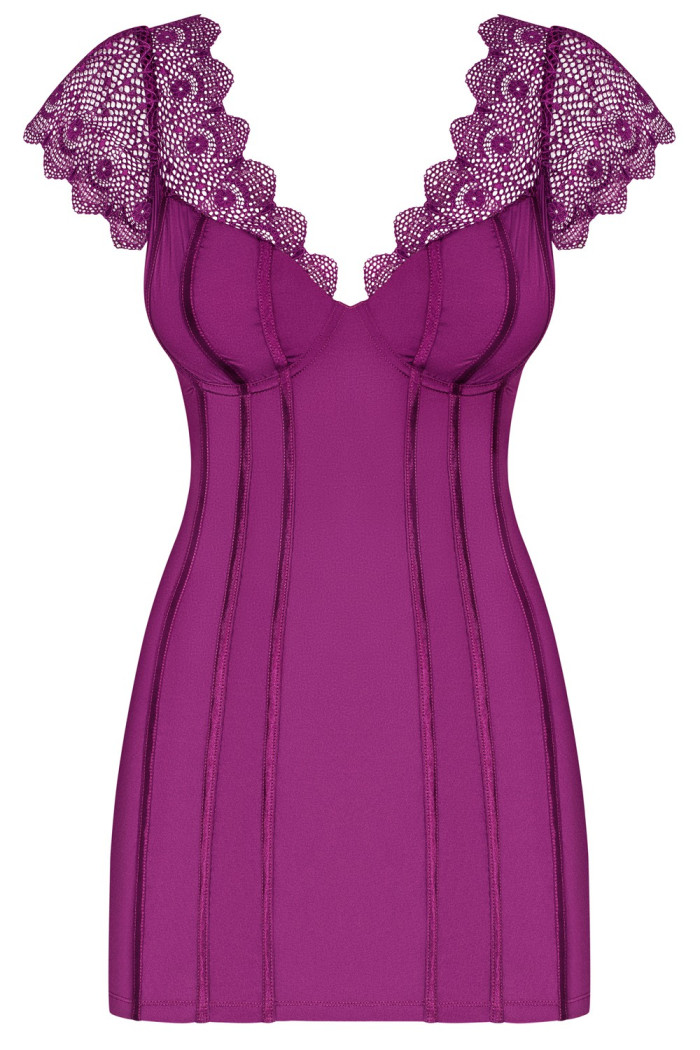 Сорочка с трусиками Obsessive Moketta Chemise